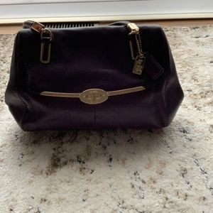 Authentic Purple leather  Coach handbag